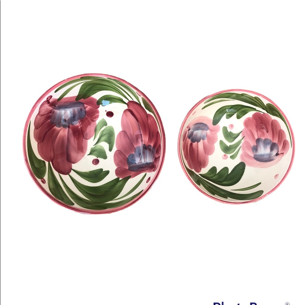 Hand Painted (in Spain) Bowls. Like New. No chips or cracks. Set of two.